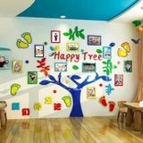  Tranh dán tường mica 3d decor Cây khung ảnh sắc màu Trang trí lớp học, văn phòng 
