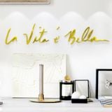  Tranh mica EPeBen dán tường nổi 3d hình Chữ nghệ thuật La vita, Sunshine decor trang trí phòng khách, nhà cửa 
