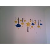  Tranh mica EPeBen dán tường nổi 3d hình hoạt hình bầu trời đầy sao dễ thương decor trang trí mầm non 