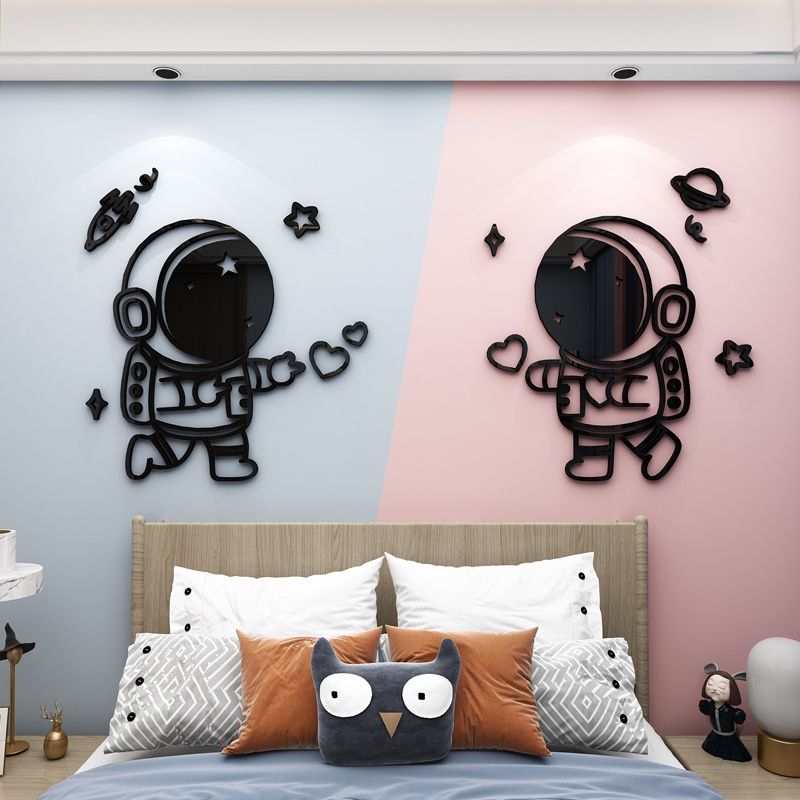  Tranh mica EPeBen dán tường nổi 3d hình Phi hành gia decor trang trí phòng ngủ cho bé, nhà trẻ, cửa hàng 