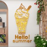  Tranh mica EPeBen dán tường nổi 3d hình Ice cream summer kem decor trang trí phòng cho bé, Trường mầm non 