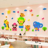  Tranh mica EPeBen dán tường nổi 3d hình ban nhạc của các con vật, decor trang trí phòng cho bé, mầm non, mẫu giáo 