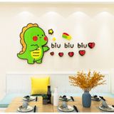  Tranh Mica 3d Dán Tường Khủng Long Xanh Vàng, Con Vịt, Trang Trí Phòng Cho Bé 