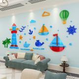  Tranh mica EPeBen dán tường nổi 3d hình ngọn hải đăng decor trang trí mầm non, phòng cho bé 