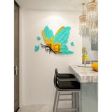  Tranh mica 3d dán tường mẫu tranh con bướm, trang trí phòng khách, phòng bếp 