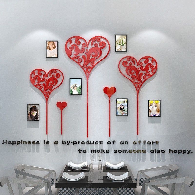  Tranh mica EPeBen dán tường nổi 3d hình khung ảnh yêu thương decor trang trí phòng làm việc, phòng họp 