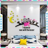 Tranh mica EPeBen dán tường nổi 3d hình bên nhau mãi mãi decor trang trí mầm non, phòng cho bé 