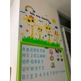  Tranh mica EPeBen dán tường nổi 3d hình we are family gia đình hươu decor trang trí mầm non, phòng cho bé 
