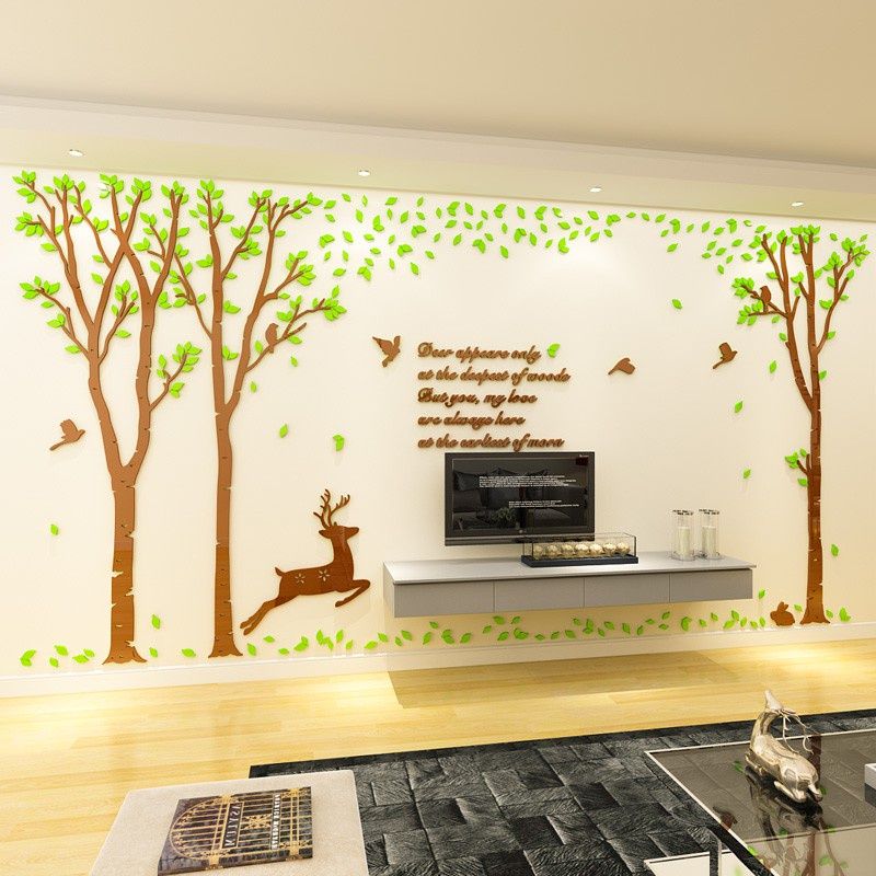  Tranh mica EPeBen dán tường nổi 3d hình quang cảnh thiên nhiên decor trang trí phòng khách, phòng ngủ 