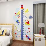  Tranh mica EPeBen dán tường nổi 3d hình Thước đo chiều cao cho bé tàu vũ trụ phi thuyền robot trang trí lớp học, mầm non 