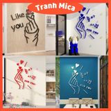  Tranh mica 3d dán tường mẫu tranh like you, for you trang trí quán nước, café, trà chanh 