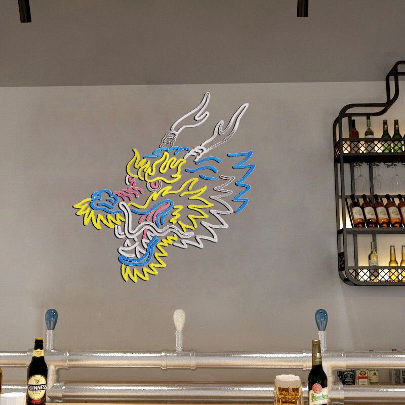  Tranh mica EPeBen dán tường nổi 3d hình Tranh long đầu rồng 2024 decor trang trí cửa hàng, quán ăn 