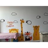  Tranh mica 3d dán tường mẫu tranh những con vật vui vẻ, trang trí mầm non, mẫu giáo, khu vui chơi 