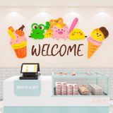  Tranh Mica 3d Dán Tường Trang Trí Tiệm Bánh Kem Happy Birthday, Quán Kem, Cửa Hàng Bánh 