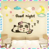 Tranh mica EPeBen dán tường nổi 3d hình gấu trúc ngủ ngon decor trang trí phòng cho bé 