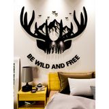  Tranh mica EPeBen dán tường nổi 3d hình sừng hươu phong cách bắc âu hiện đại decor trang trí phòng khách, nhà cửa 