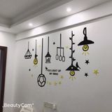  Tranh mica EPeBen dán tường nổi 3d hình đèn thả treo sáng tạo kiểu mới decor trang trí phòng khách phòng ngủ 