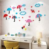 Tranh mica EPeBen dán tường nổi 3d hình bầu trời những chiếc ô decor trang trí mầm non, phòng cho bé 
