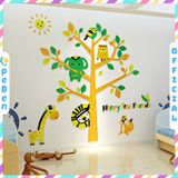  Tranh mica EPeBen dán tường nổi 3d hình những người bạn bên cây vui vẻ decor trang trí mầm non phòng cho bé 