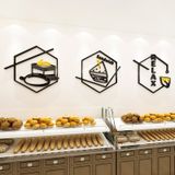  Tranh mica EPeBen dán tường nổi 3d hình chữ hình nhỏ lục giác decor trang trí quán cafe, trà chanh, trà sữa 