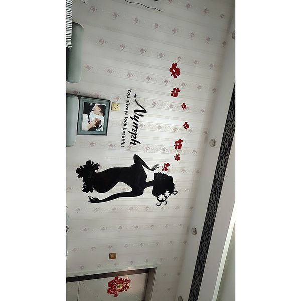  Tranh mica EPeBen dán tường nổi 3d hình cô nàng nymph beautiful quyến rũ decor trang trí cửa hàng,thẩm mỹ,spa 