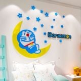  Tranh dán tường mica 3d decor khổ lớn hoạt hình doraremon dễ thương 