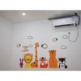  Tranh mica 3d dán tường mẫu tranh những con vật vui vẻ, trang trí mầm non, mẫu giáo, khu vui chơi 