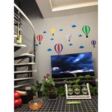  Tranh mica EPeBen dán tường nổi 3d hình khinh khí cầu dễ thương decor trang trí phòng cho bé 