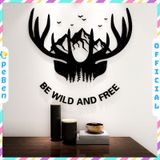  Tranh mica EPeBen dán tường nổi 3d hình sừng hươu phong cách bắc âu hiện đại decor trang trí phòng khách, nhà cửa 