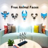  Tranh mica EPeBen dán tường nổi 3d hình hoạt hình mặt thú animal faces phong cách bắc âu trang trí phòng khách, nhà cửa 