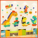  Tranh mica EPeBen dán tường nổi 3d hình những chú Khủng long tinh nghịch decor trang trí phòng cho bé, Trường mầm non 