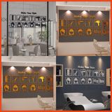  Tranh mica EPeBen dán tường nổi 3d hình các kiểu tóc decor trang trí Salon tóc decor trang trí salon, cửa hàng, spa 
