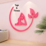  Tranh mica 3d dán tường trang trí phòng tập yoga, thể dục thể thao, shop bán đồ tập 
