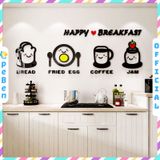  Tranh mica EPeBen dán tường nổi 3d hình hoạt hình bữa ăn sáng dễ thương decor trang trí quán ăn, trà chanh, trà sữa 