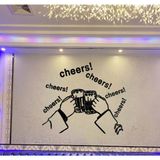  Tranh mica EPeBen dán tường nổi 3d hình Nâng cốc cùng chill decor trang trí quán ăn, cửa hàng, quán nhậu 