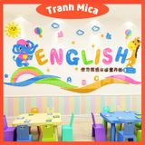  Tranh mica 3d dán tường mẫu tranh trang trí lớp học english cho bé, trang trí mầm non, mẫu giáo 