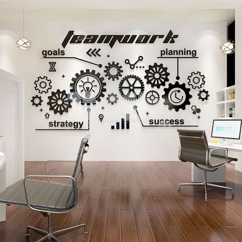  Tranh mica EPeBen dán tường nổi 3d hình làm việc nhóm teamwork décor trang trí tường văn phòng công ty, phòng làm việc 