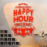  Tranh mica EPeBen dán tường nổi 3d hình happy hour decor trang trí tường quán bar, nhà hàng, quán nhậu 