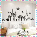  Tranh mica EPeBen dán tường nổi 3d hình khung cảnh thành phố decor trang trí phòng khách, phòng ngủ 