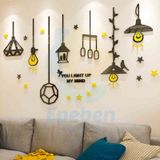 Tranh mica EPeBen dán tường nổi 3d hình đèn thả treo sáng tạo kiểu mới decor trang trí phòng khách phòng ngủ 