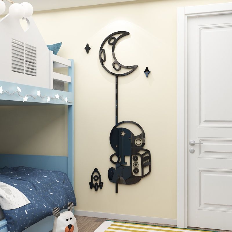  Tranh mica EPeBen dán tường nổi 3d hình Phi hành gia decor trang trí phòng ngủ cho bé, nhà trẻ, cửa hàng 