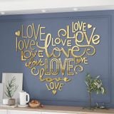  Tranh mica EPeBen dán tường nổi 3d hình love Trái tim cách điệu decor trang trí phòng khách, phòng ngủ, cửa hàng 