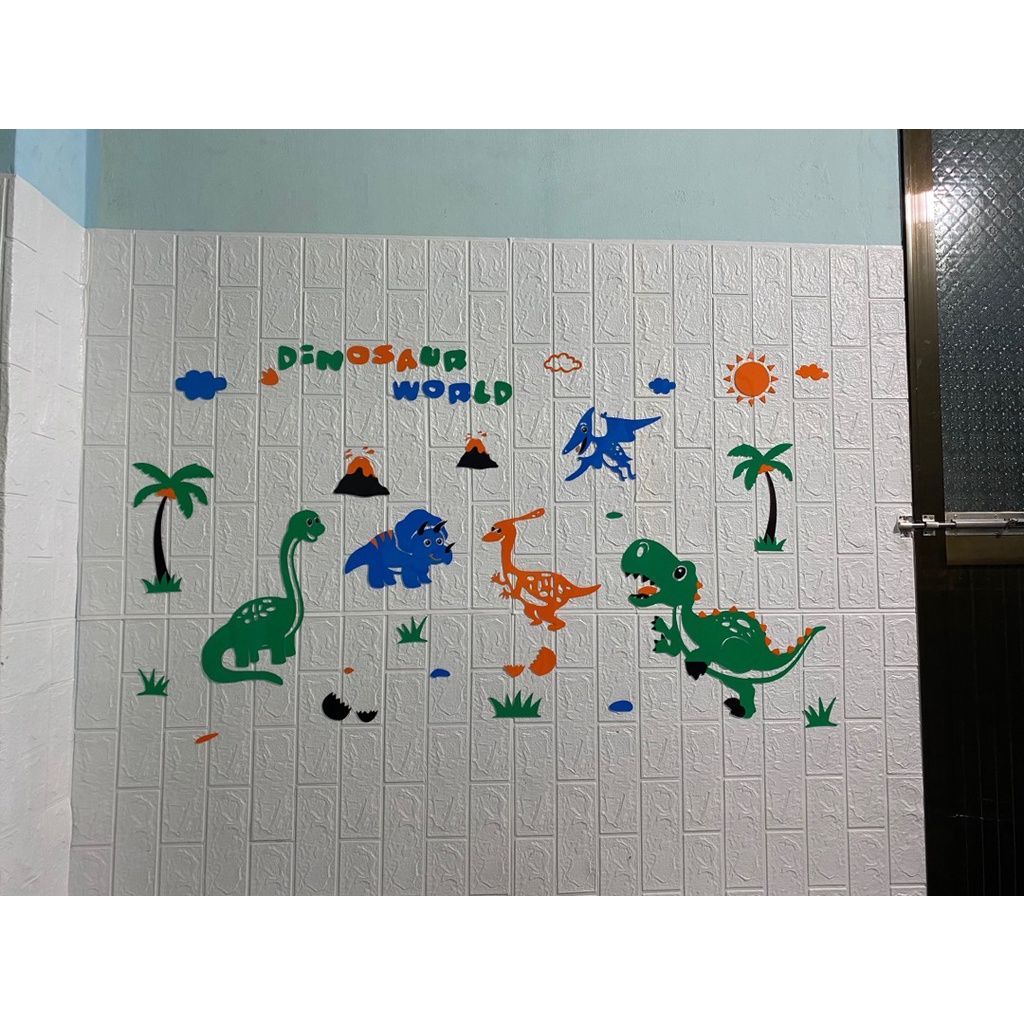  Tranh mica EPeBen dán tường nổi 3d hình khủng long decor trang trí mầm non, phòng cho bé 