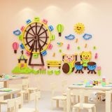  Tranh mica EPeBen dán tường nổi 3d hình vòng xoay tròn khu vui chơi decor trang trí mầm non, phòng cho bé 