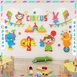  Tranh mica EPeBen dán tường nổi 3d hình Rạp xiếc decor trang trí phòng cho bé, trường mầm non 
