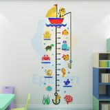  Tranh mica EPeBen dán tường nổi 3d hình Thước đo chiều cao cho bé đo chiều cao giữa đại dương trang trí lớp học, mầm non 