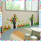  Tranh mica EPeBen dán tường nổi 3d hình vườn nhỏ cho bé decor trang trí mầm non, phòng cho bé, Chân Tường 