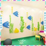  Tranh mica EPeBen dán tường nổi 3d hình dưới đáy đại dương decor trang trí mầm non, phòng cho bé 