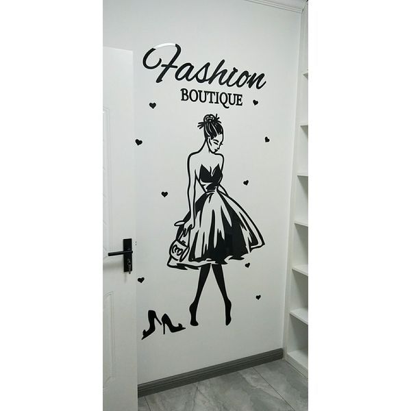  Tranh mica EPeBen dán tường nổi 3d hình Fashion decor trang trí shop thời trang váy, áo, giày, shop phụ kiện 