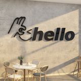  Tranh Mica 3d Dán Tường Chữ Hello Welcome Doremon Trang Trí Cửa Kính, Cửa Hàng, Quán Trà Sữa, Salon, Nail 